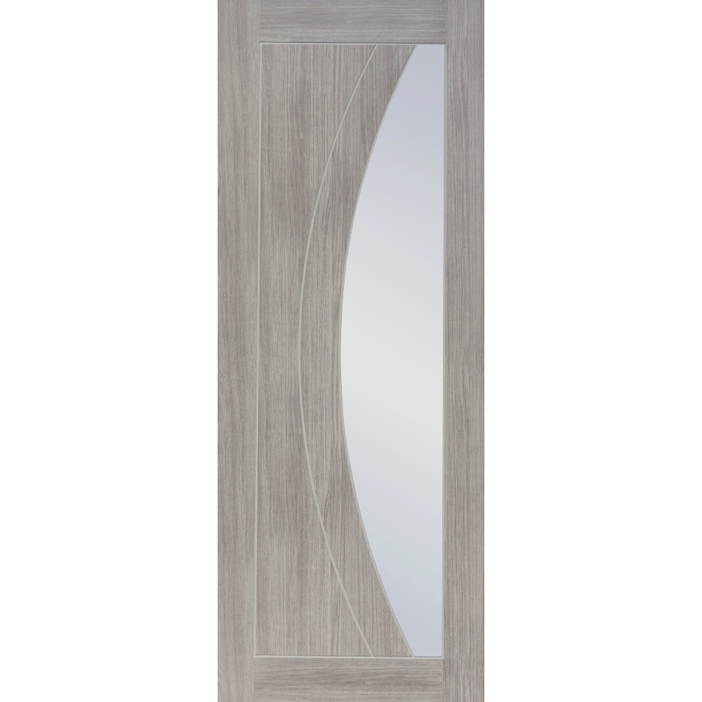 Internal Laminate White Grey Salerno Door with Clear Glass